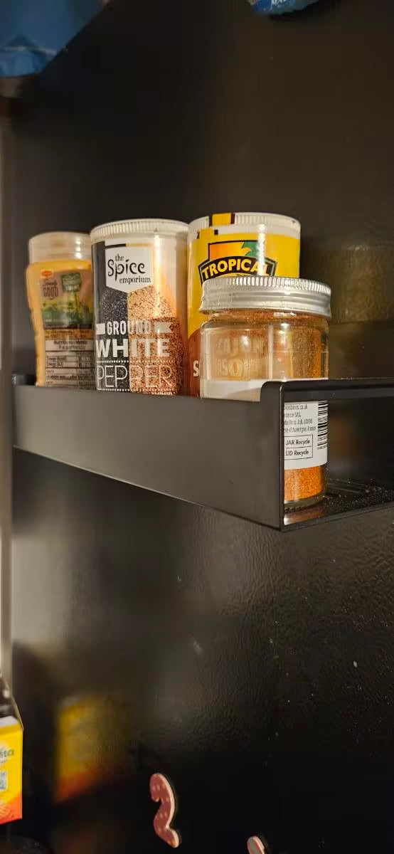 Magnetic Kitchen Storage Rack with Hooks