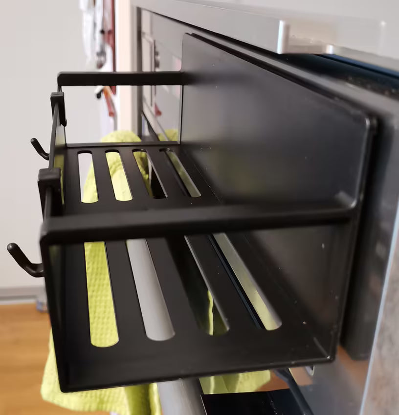 Magnetic Kitchen Storage Rack with Hooks