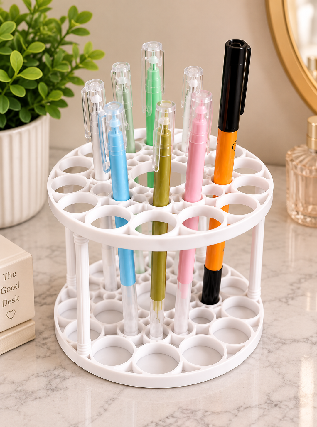 360° Rotating Makeup & Brush Organizer