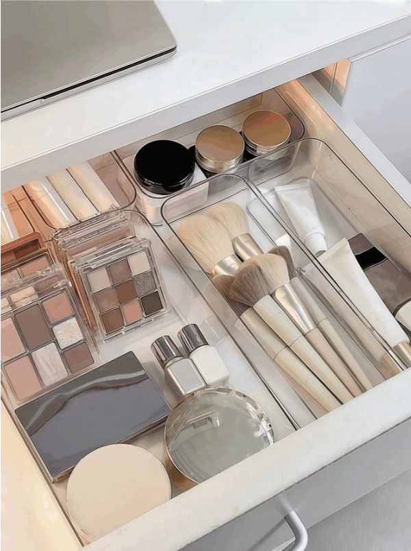 7-Piece Clear Drawer Organizer Set